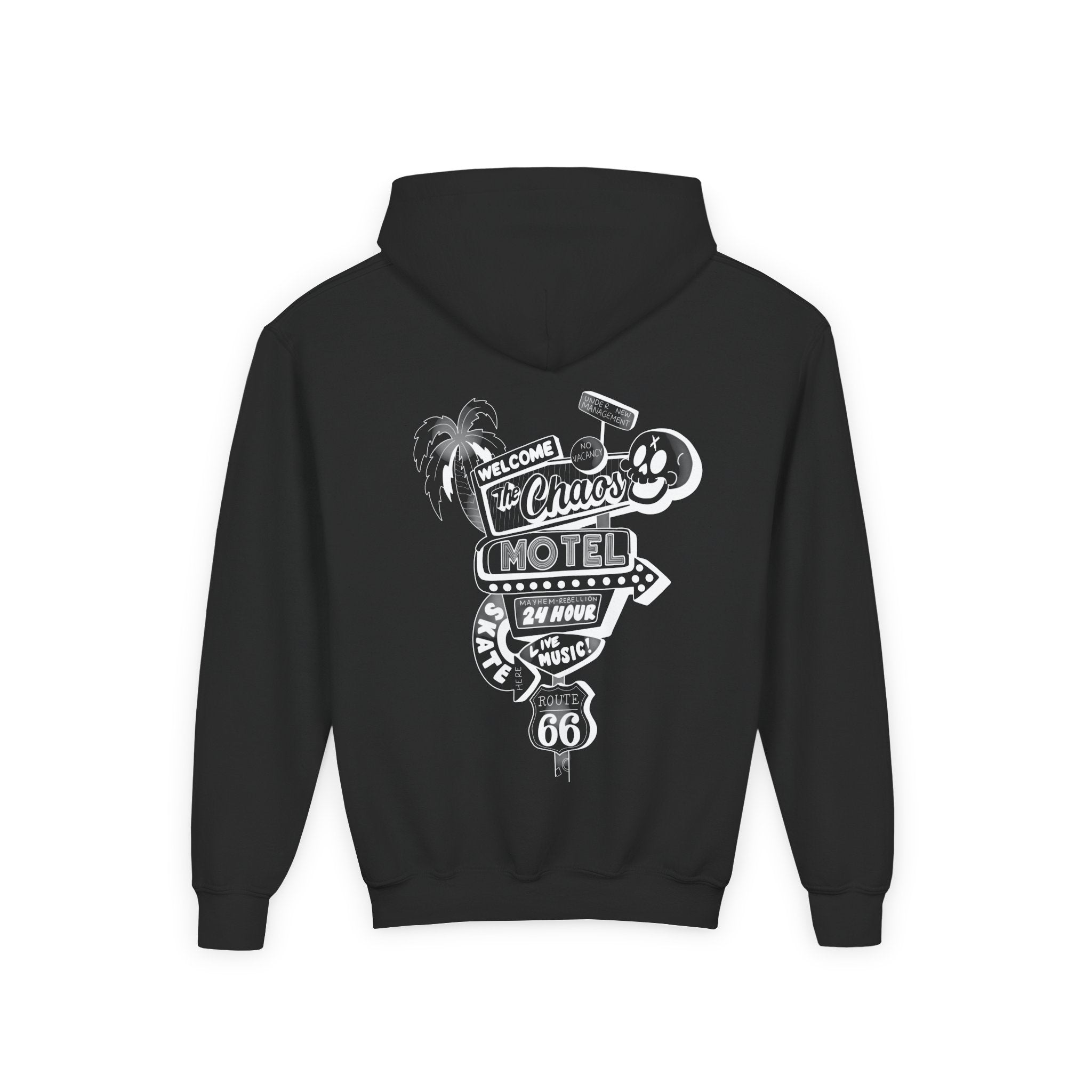 Chaos Motel Youth Heavy Blend Hooded Sweatshirt