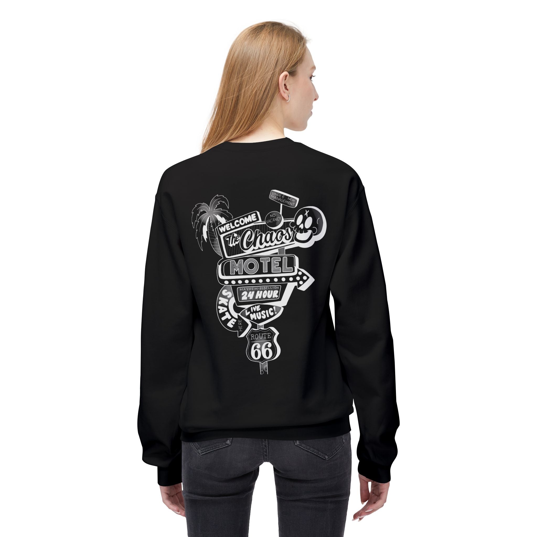 Chaos Motel Unisex Midweight Softstyle Fleece Crewneck Sweatshirt
