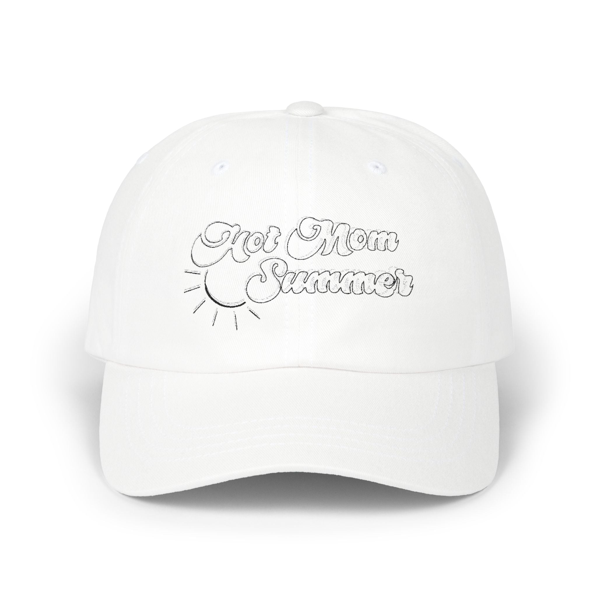 Hot Mom Summer Dad Hat (White)