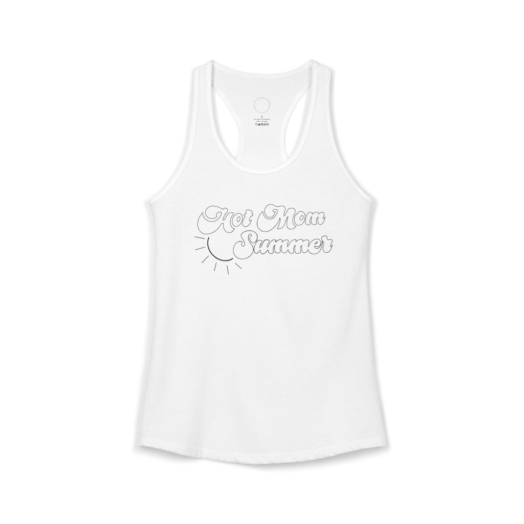 Hot Mom Summer Racerback Tank (White)