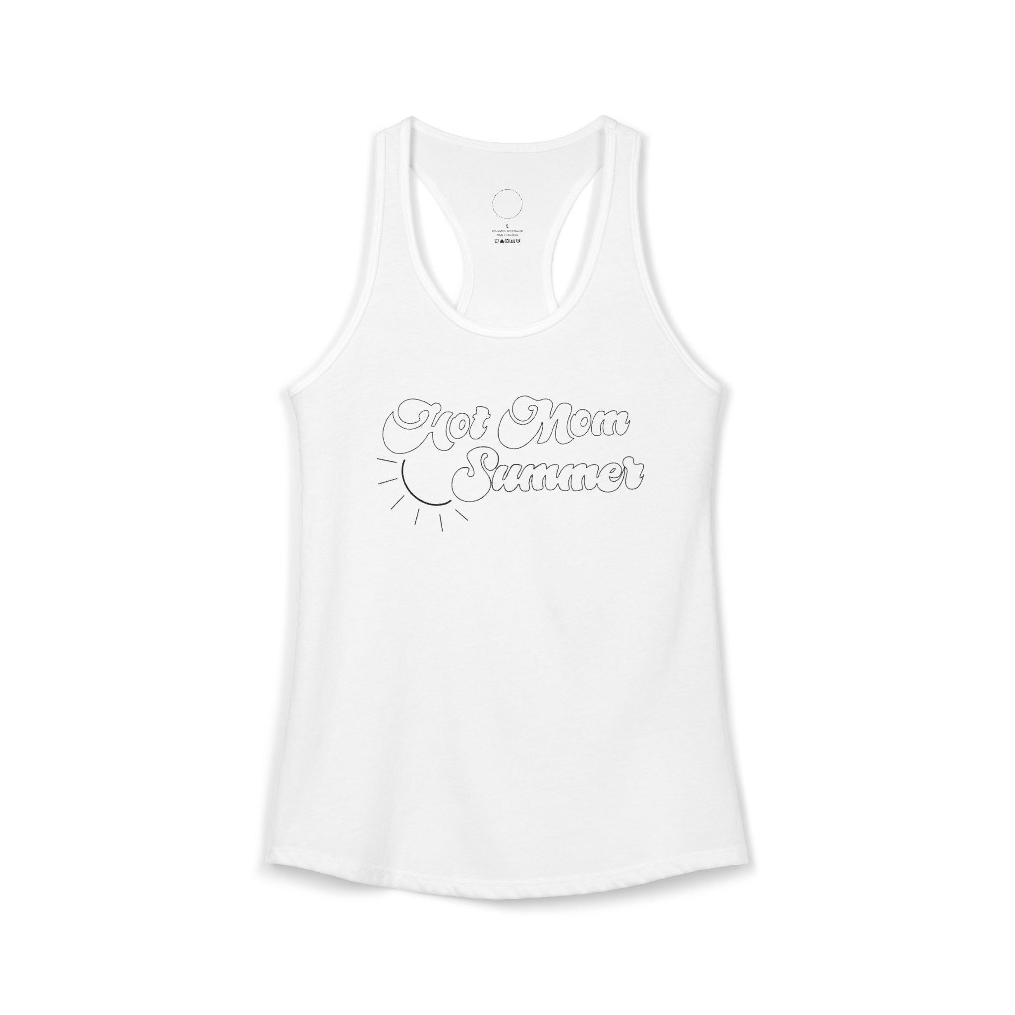 Hot Mom Summer Racerback Tank (White)