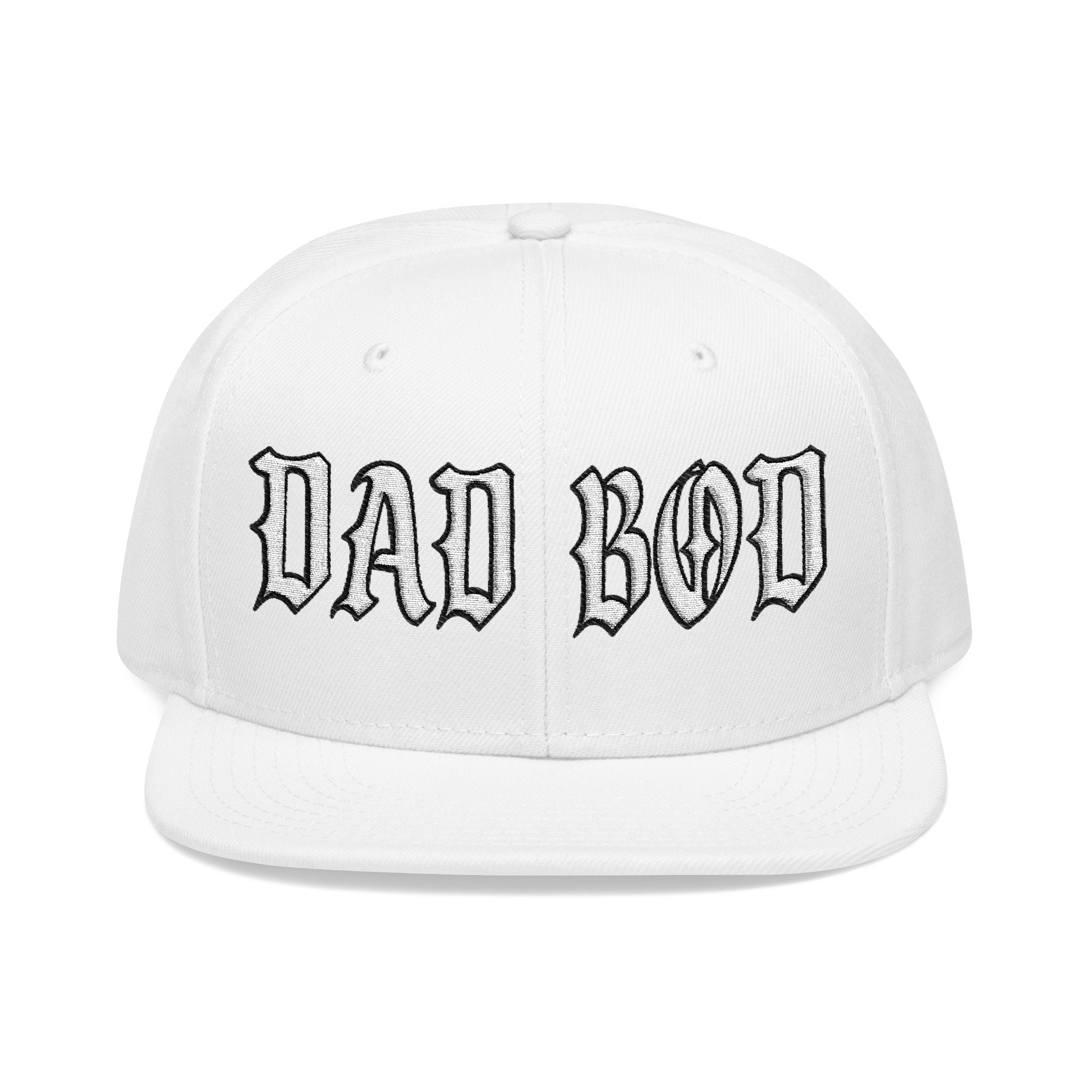 Dad Bod Snapback (Embroidery) (White)