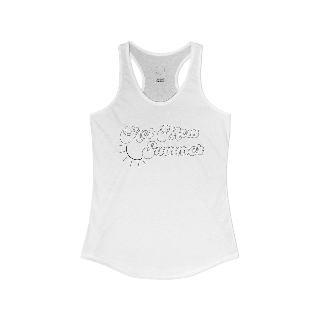 Hot Mom Summer Racerback Tank (White)