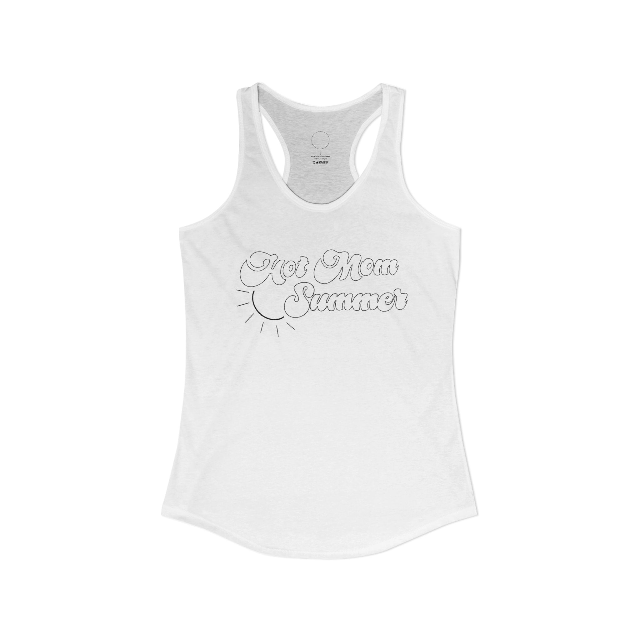 Hot Mom Summer Racerback Tank (White)